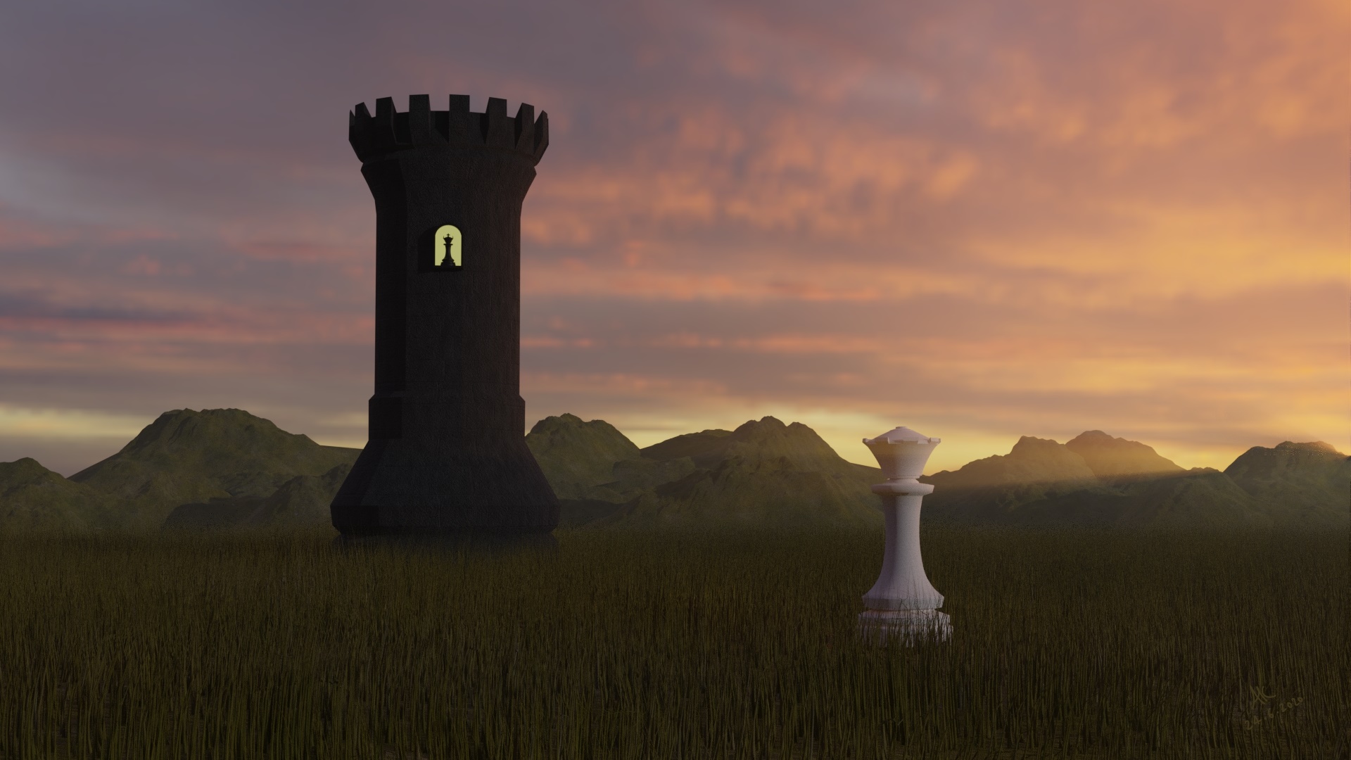 3D Model: Chess Scene 11