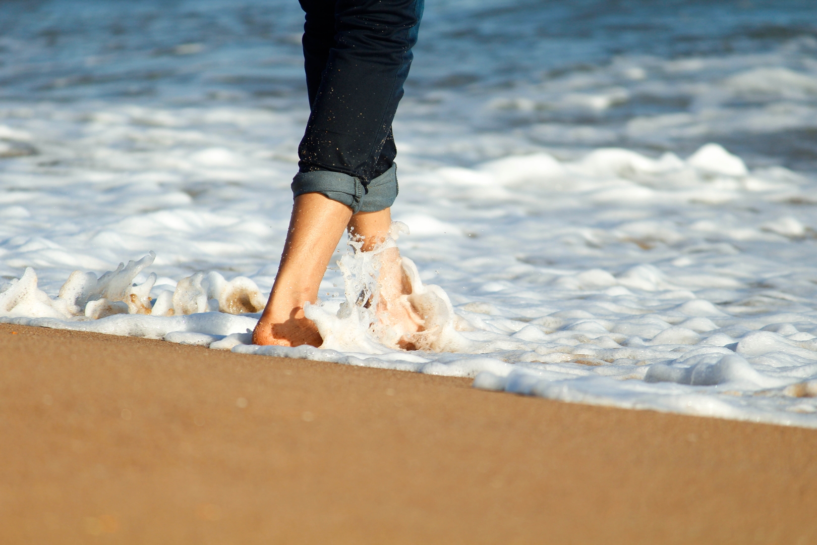 legs at beach